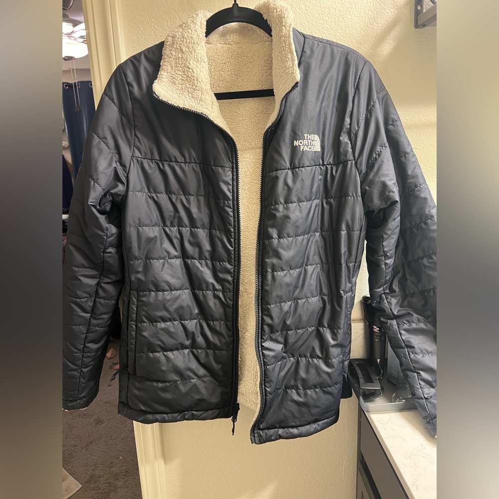 The North Face Navy Jacket with Cream Interior